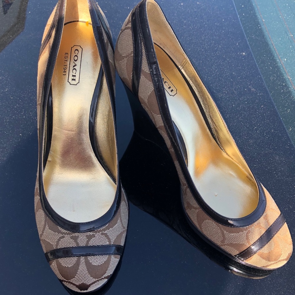 Coach Closed Toe Wedges. New never been worn!